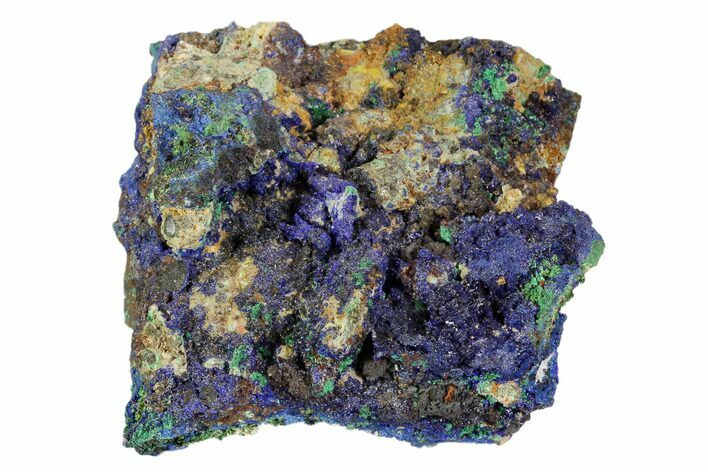 Sparkling Azurite and Malachite Crystal Cluster - Morocco #104390